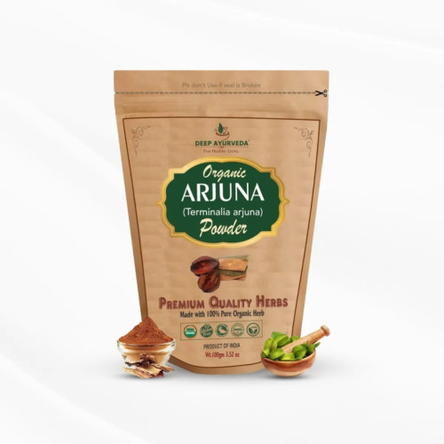 Deep Ayurveda Arjuna (Terminalia Arjuna) Powder (100g, Pack of 2)
