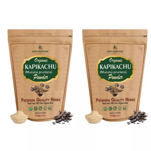 Deep Ayurveda Organic Kapikachu (Mucuna Pruriens) Powder (100g, Pack of 2)