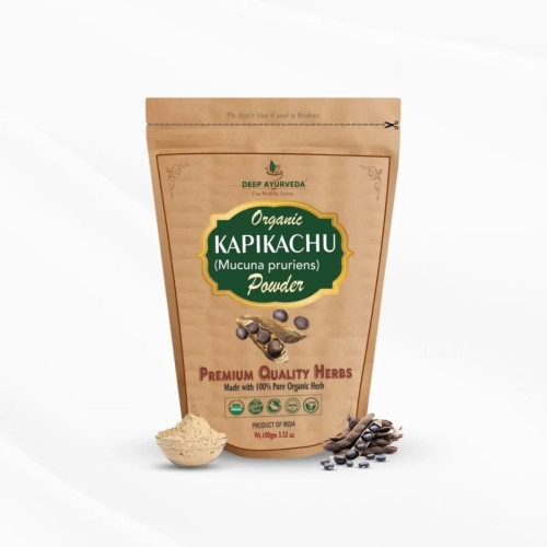 Deep Ayurveda Organic Kapikachu (Mucuna Pruriens) Powder (100g, Pack of 2)