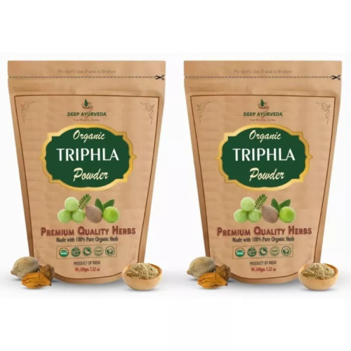 Deep Ayurveda Organic Triphala Powder (100g, Pack of 2)