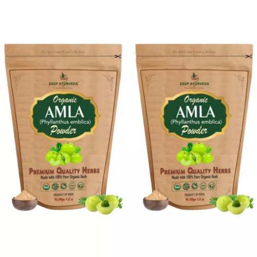 Deep Ayurveda Organic Amla (Phyllanthus Emblica) Powder (100g, Pack of 2)