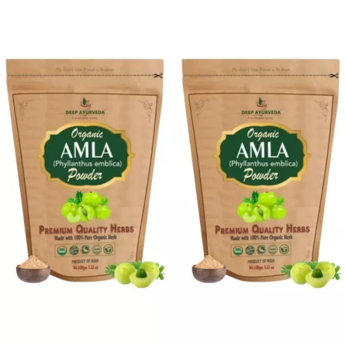 Deep Ayurveda Organic Amla (Phyllanthus Emblica) Powder (100g, Pack of 2)