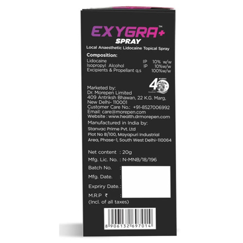 Dr Morepen Exygra+ Delay Stamina Booster Spray For Men (20g)