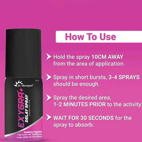 Dr Morepen Exygra Condoms And Exygra+ Spray Delay Spray (3Pcs Condom + Spray 20g) (1Pack)
