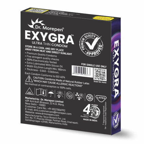 Dr Morepen Exygra Cotton Candy Ultrathin Condom (3pcs)
