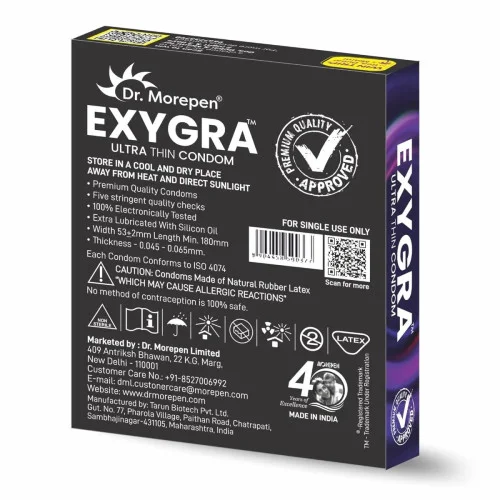 Dr Morepen Exygra Cotton Candy Ultrathin Condom (3pcs)