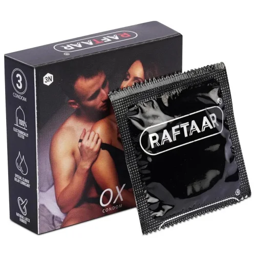 Raftaar Ox Vanilla Flavoured Condoms (3pcs, Pack of 3)