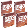 Raftaar Fast X Chocolate Flavoured 1500+ Extra Dots Condoms (3pcs, Pack of 4)