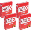Raftaar Fast X Strawberry Flavoured 1500+ Dots Extra Condoms (3pcs, Pack of 4)