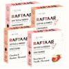 Raftaar Dotted & Ribbed Contoured Strawberry & Vanilla + Chocolate & Hazelnut Condoms (Each 4Pcs) (1Pack, Pack of 2)
