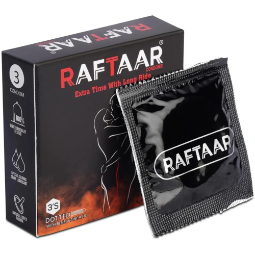 Raftaar Extra Time With Long Ride Dotted Chocolate Flavoured (3pcs, Pack of 6)