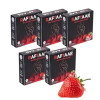 Raftaar Extra Time With Long Ride Dotted Strawberry Flavoured (3pcs, Pack of 5)
