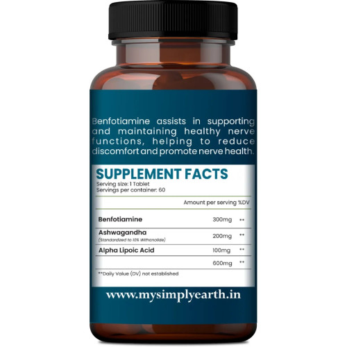 Simply Earth Benfotiamine Plus  Tablets (60 Tablets)