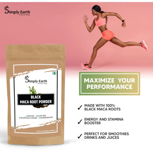 Simply Earth Black Maca Root Powder (100g)