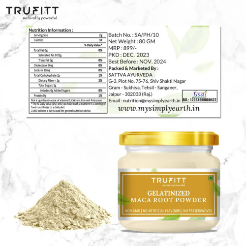 Trufitt Gelatinized Maca Root Powder (80g)