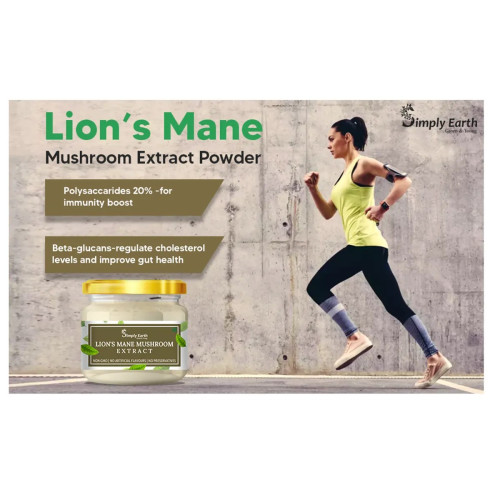 Simply Earth Lion'S Mane Mushroom Extract Powder (50g)