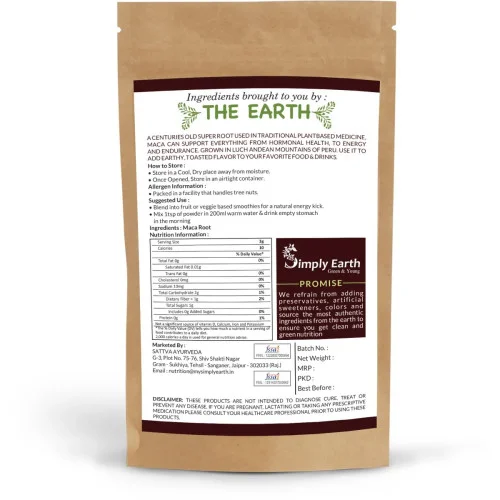 Simply Earth Peruvian Maca Root Powder (100g)
