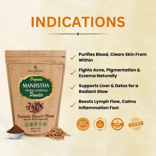 Deep Ayurveda Manjistha (Rubia Cordifolia) Powder (100g)