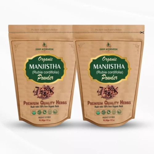 Deep Ayurveda Manjistha (Rubia Cordifolia) Powder (100g, Pack of 2)