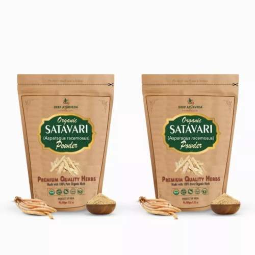 Deep Ayurveda Satavari (Asparagus Recemosus) Powder (100g, Pack of 2)