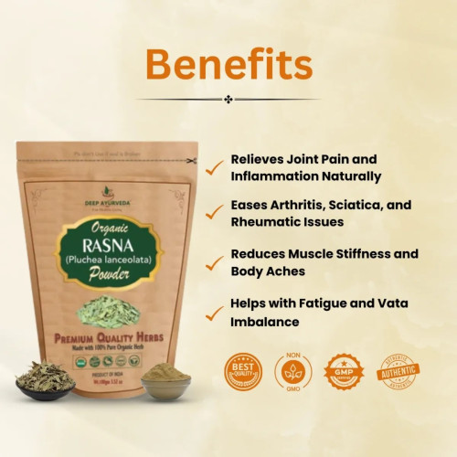 Deep Ayurveda Rasna (Pluchea Lanceolata) Powder (100g)