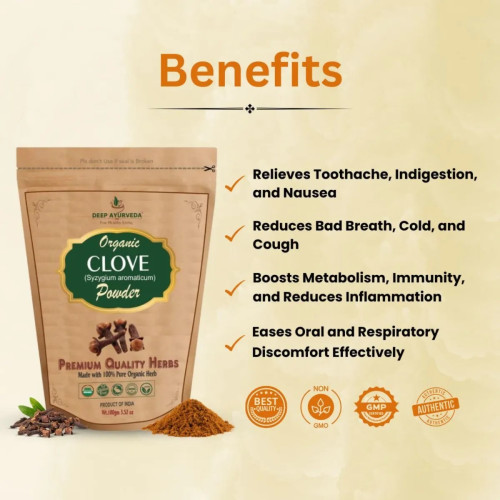 Deep Ayurveda Clove (Syzygium Aromaticum) Powder (100g)