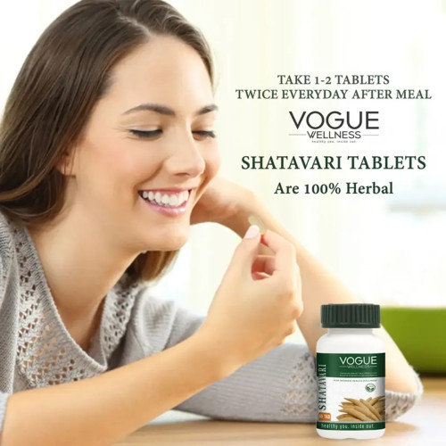 Vogue Wellness Shatavari  Tablets (60 Tablets)