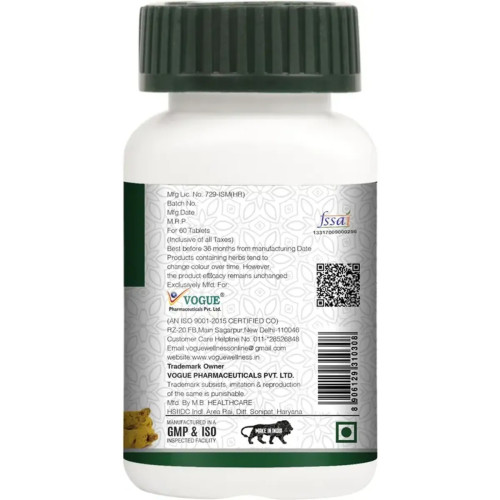 Vogue Wellness Haldi  Tablets (60 Tablets)