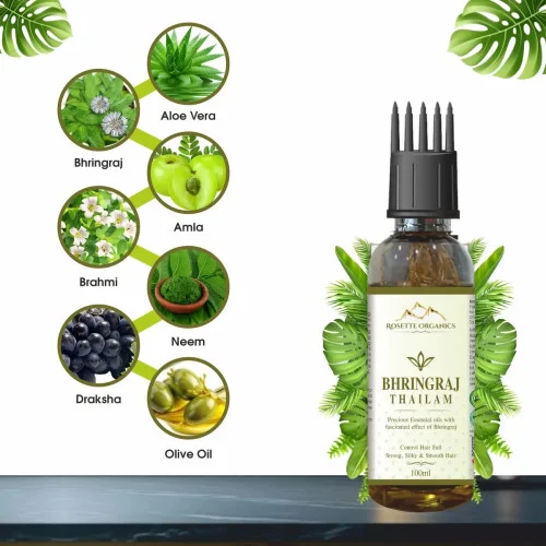Rosette Organics Bhringraj Thailam Hair Oil (100ml)
