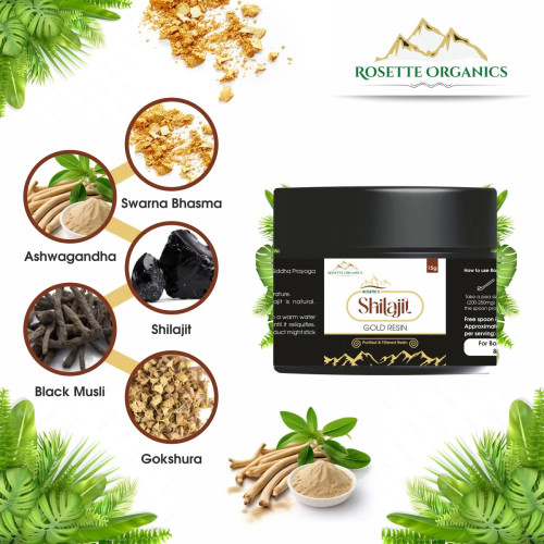 Rosette Organics Shilajit Gold Resin (15g)