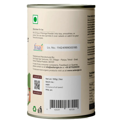 Soil Origin Moringa Powder (100g)