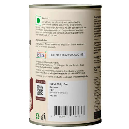 Soil Origin Triphala Powder (100g)