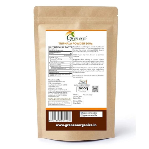 Grenera Triphala Powder (500g, Pack of 2)