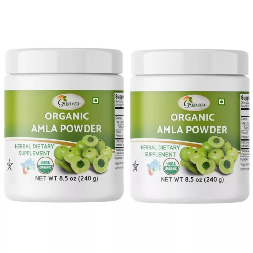 Grenera Organic Amla Powder (240g, Pack of 2)