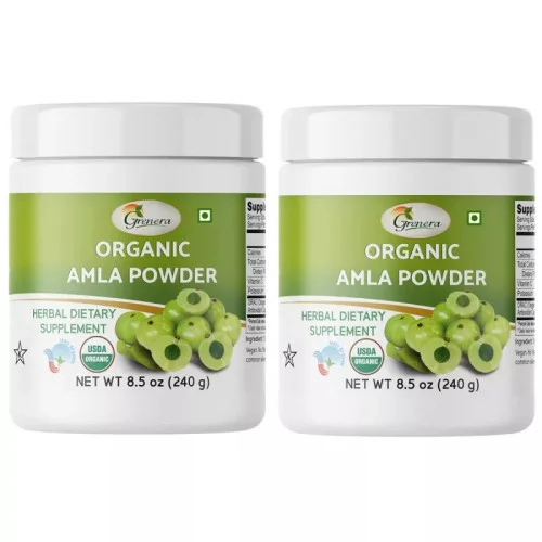Grenera Organic Amla Powder (240g, Pack of 2)