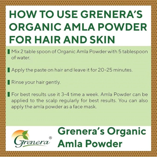 Grenera Organic Amla Powder (240g, Pack of 2)