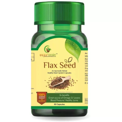 Sayurvedic Flax Seed  Capsules (60cap)