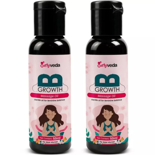 Girlyveda B Growth Massage Oil (50ml, Pack of 2)