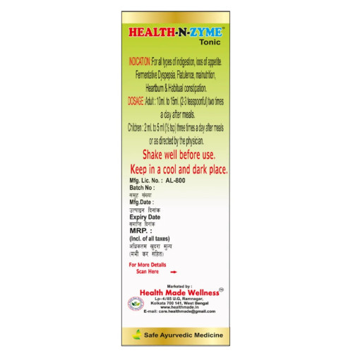 Health Made Health-N-Zyme Tonic (450ml)