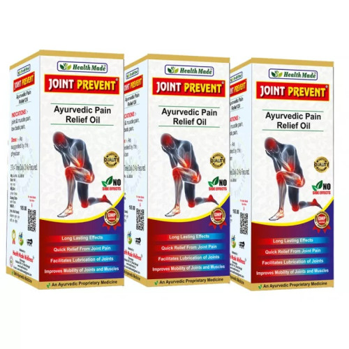 Health Made Joint Prevent Ayurvedic Pain Relief Oil (60ml, Pack of 3)