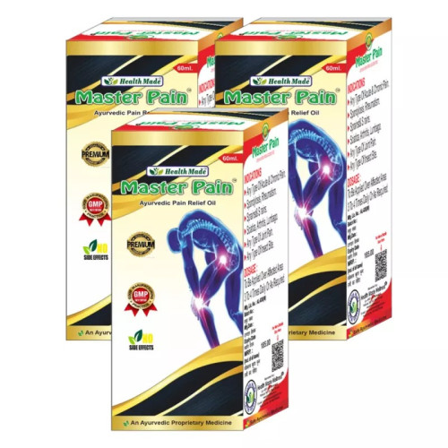 Health Made Master Pain Ayurvedic Pain Relief Oil (60ml, Pack of 3)