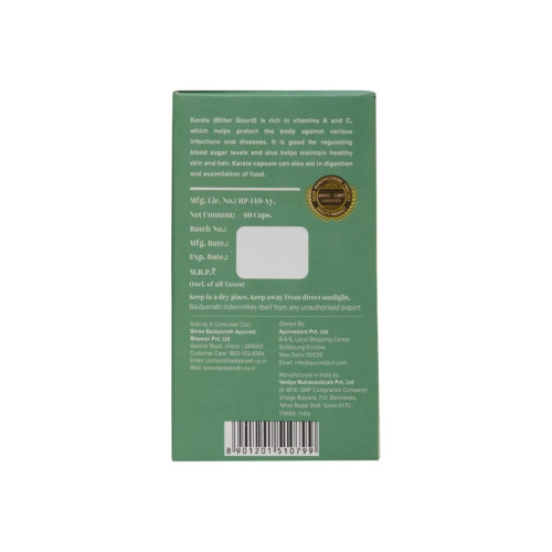Baidyanath Ayurvedant Karela  Capsulesule (60 Capsules)