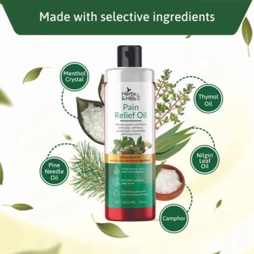 Herbs and Hills Pain Relief Oil (100ml)
