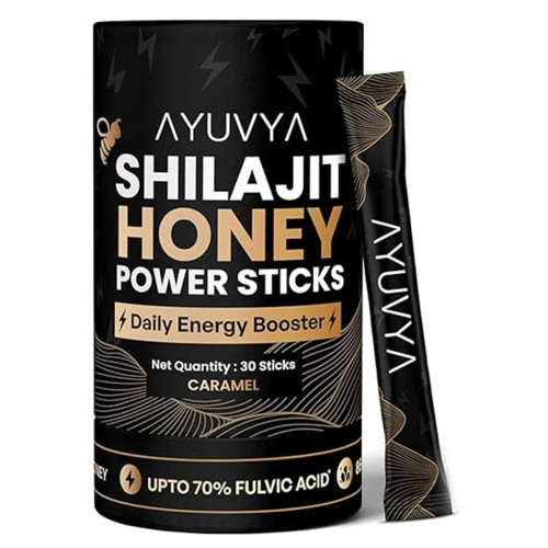 Ayuvya Shilajit Honey Sticks (Caramel) (30Stick)