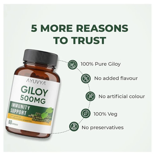 Ayuvya Giloy 500mg  Capsules (60cap)