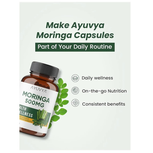 Ayuvya Moringa 500mg  Capsules (60cap)