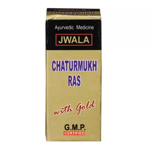 Shri Jwala Ayurved Bhawan Chaturmukh Ras  Tablets (60 Tablets)