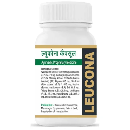 Shri Jwala Ayurved Bhawan Leucona  Capsules (525cap)