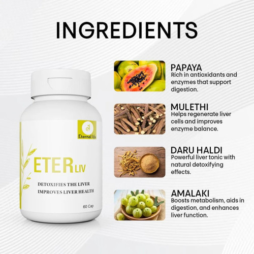 Eternal Life Ayurveda Eterliv Liver Detox Supplement (60cap)