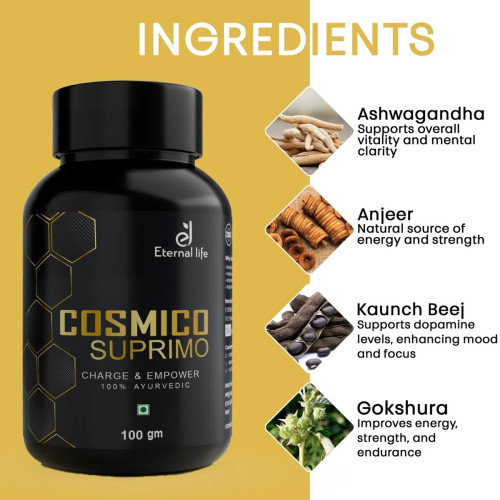 Eternal Life Ayurveda Cosmico Suprimo Charge & Empower For Men (100g)
